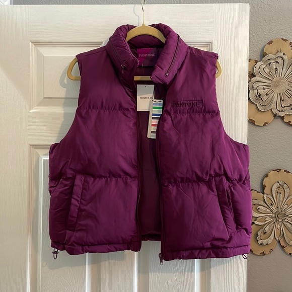 Forever 21 Jackets & Blazers - NWT Pantone purple quilted Vest forever 21